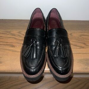 Franco Sarto Black Tassel Loafers